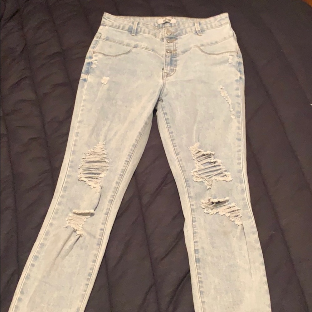 Ripped mom jeans